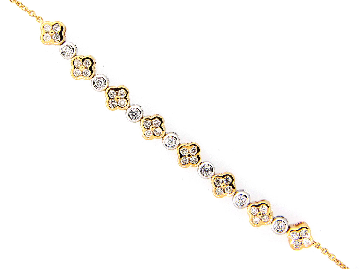 DIAMOND BRAELET, 7" /6.5" & 6" SPACERS, 14KT (N)