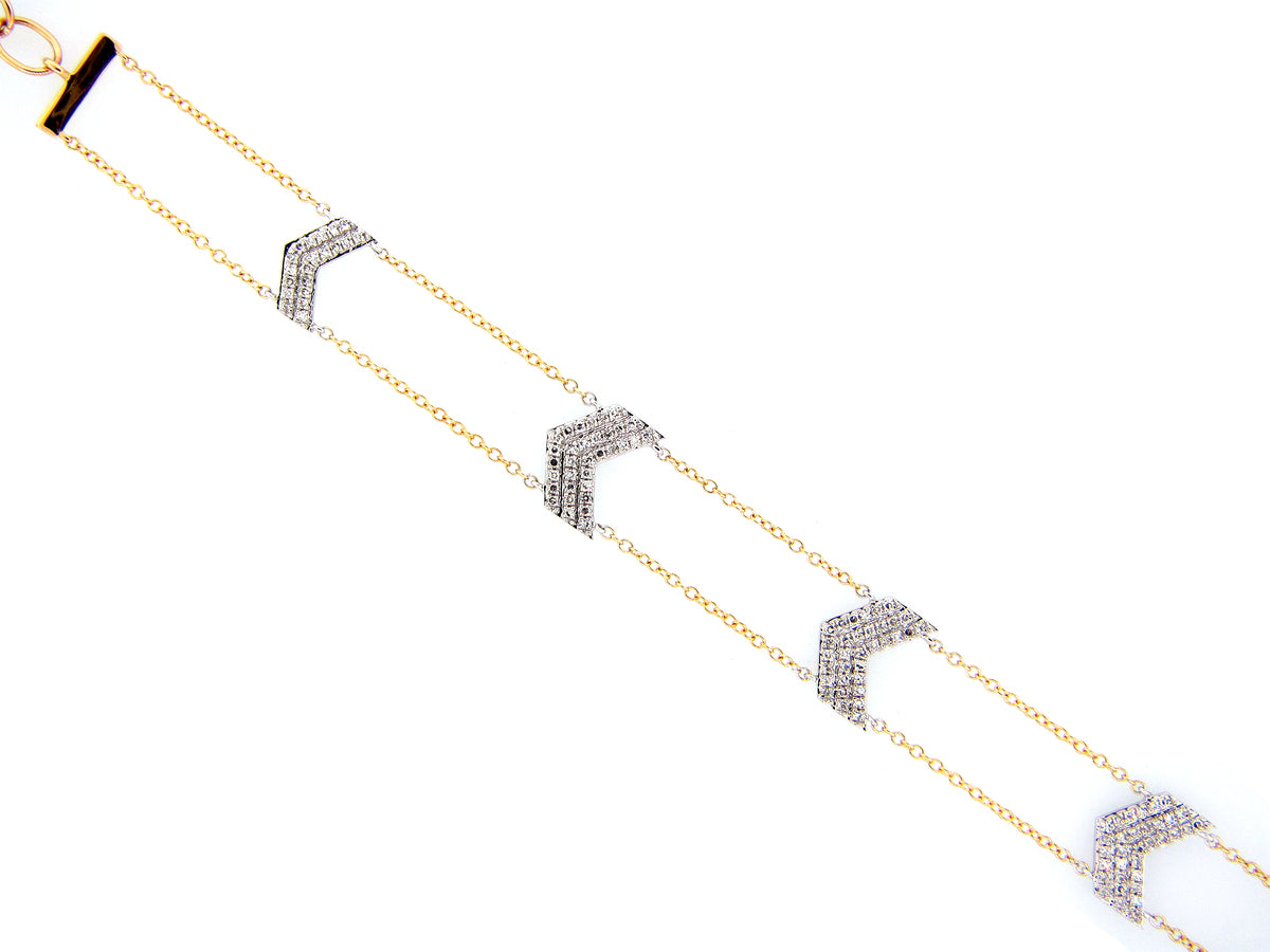 DIAMOND BRACELET, 14KWY (N)