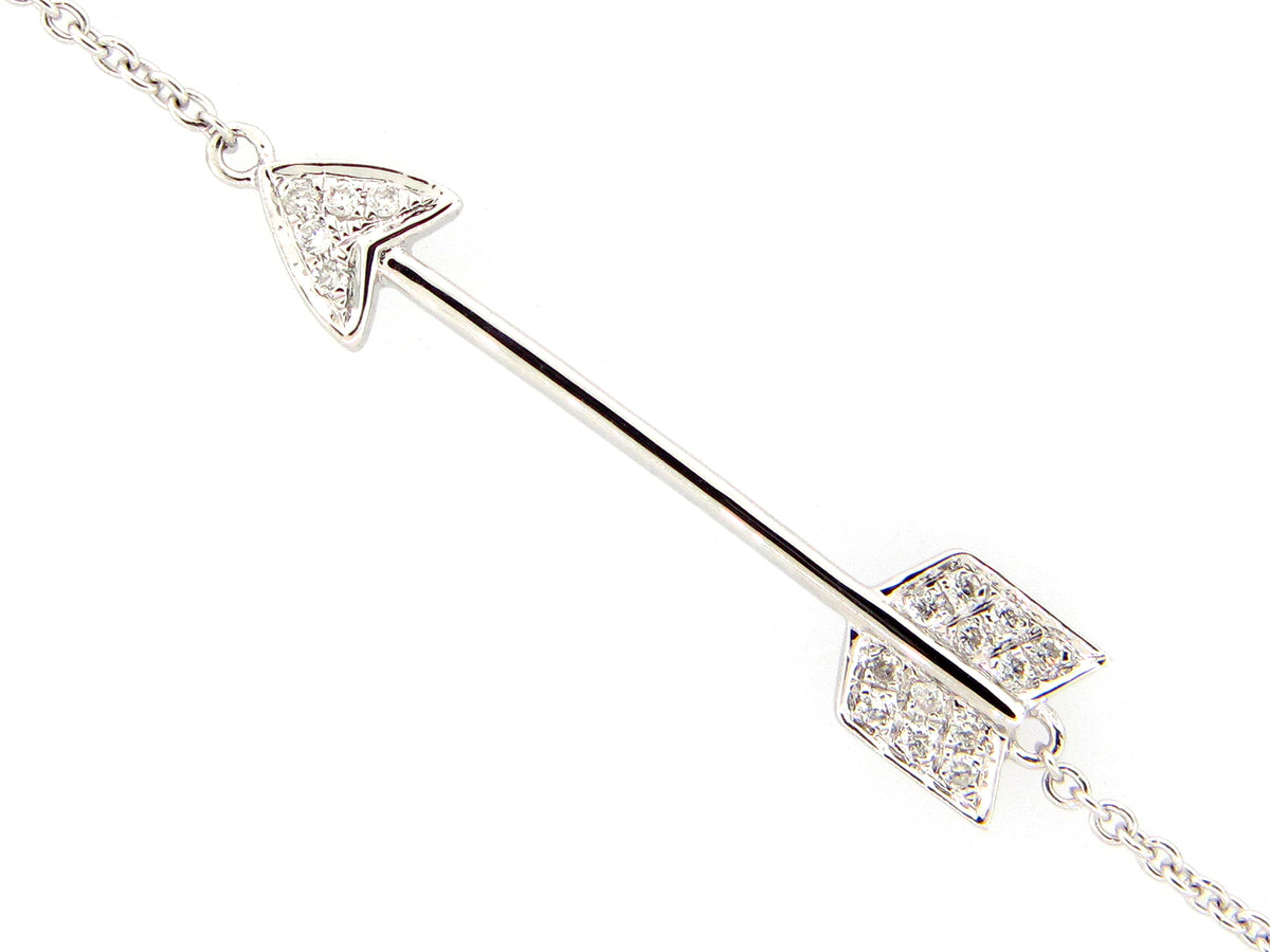 DIAMOND ARROW BRACELET, 14KW (N)
