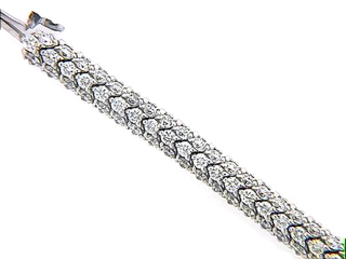 DIAMOND BRACELET, 18KW (N), D=7.44