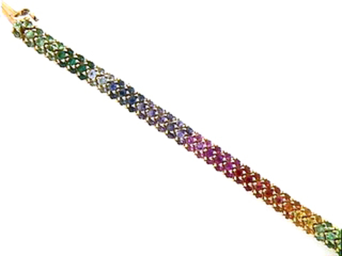 RAINBOW SAPPHIRE & TSAVORITE BRACELET