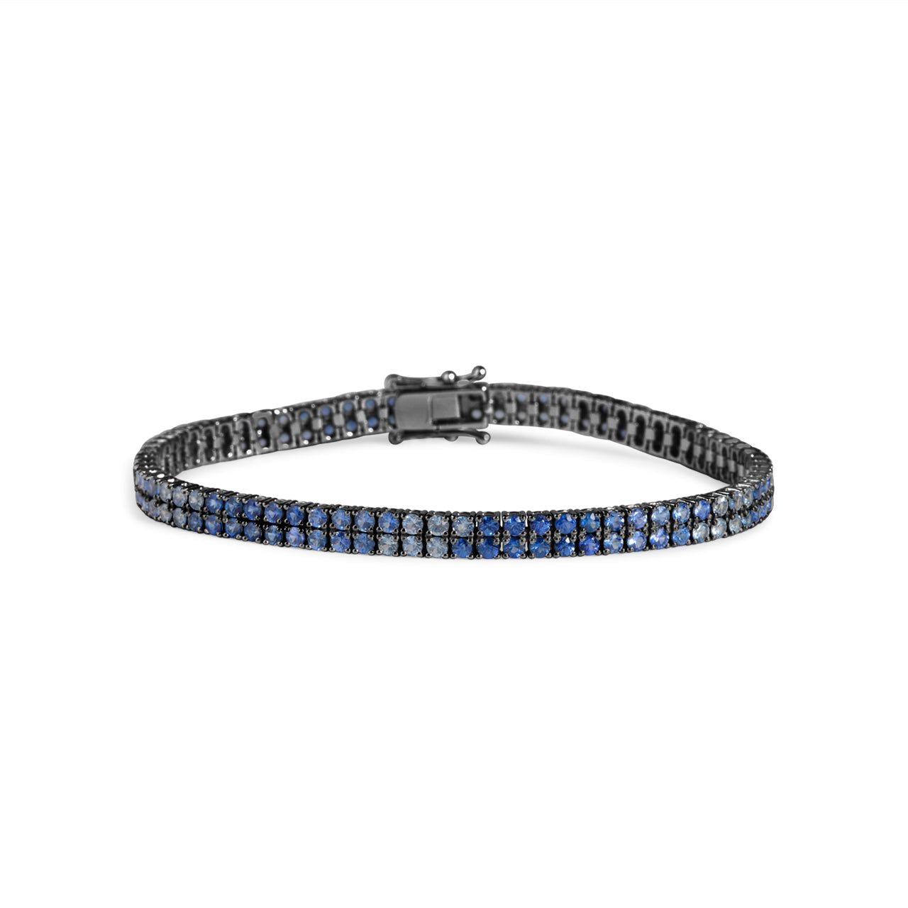 Sapphire Ombre Double Row Tennis Bracelet