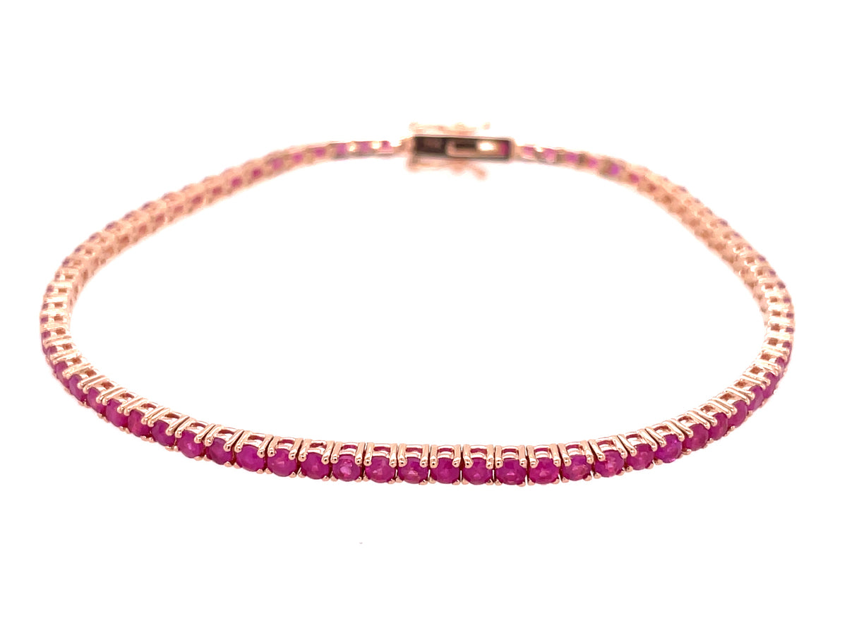 HOT PINK SAPPHIRE BRACELET