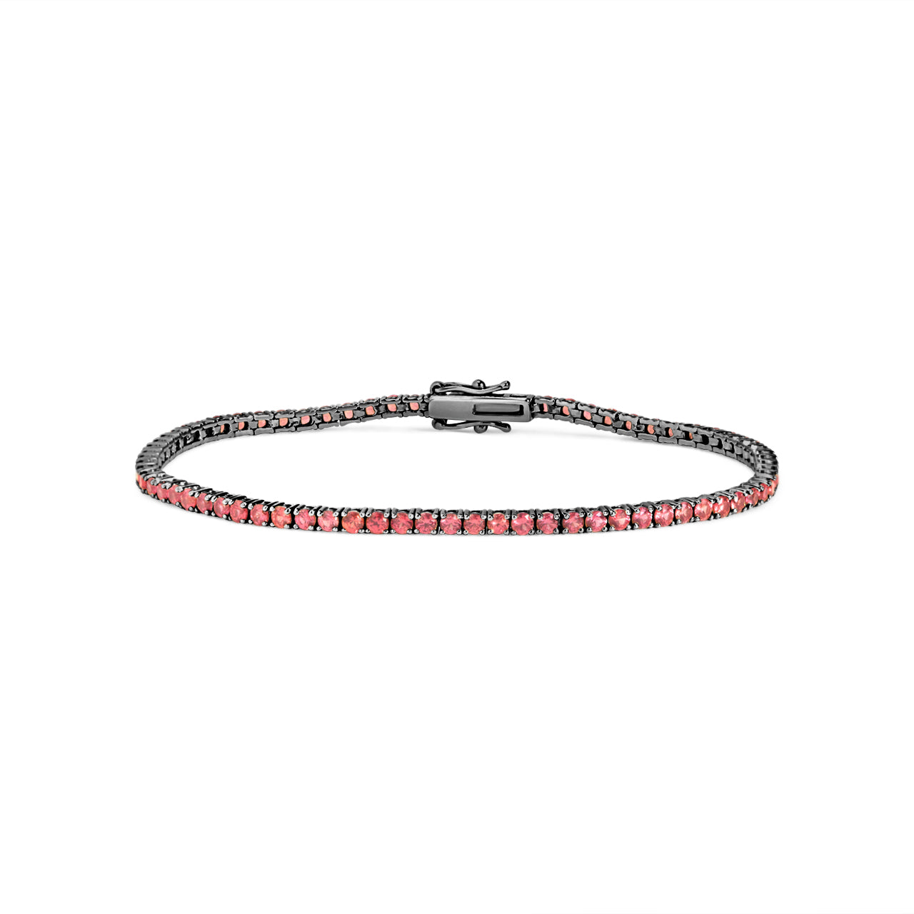 Red Orange Tennis Bracelet