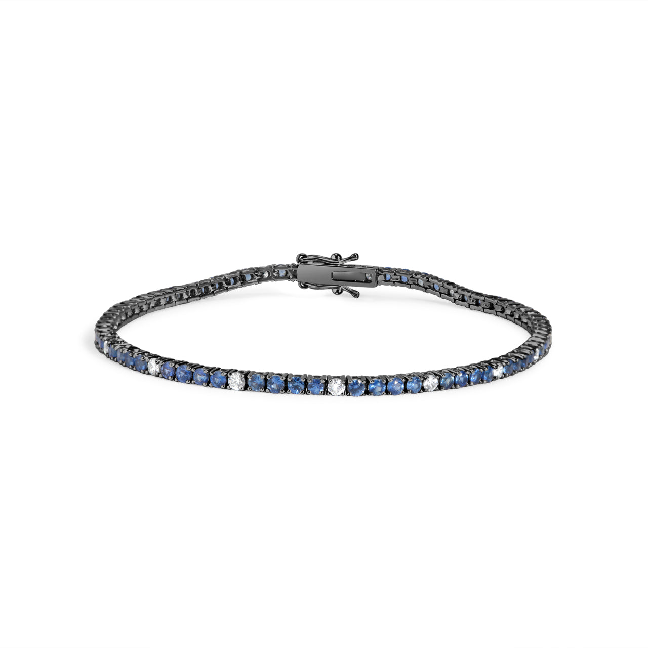 Sapphire & Diamond Tennis Bracelet