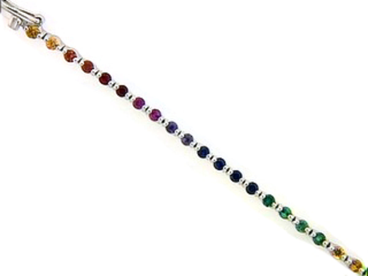 RAINBOW SAPPHIRE & TSAVORITE BRACELET