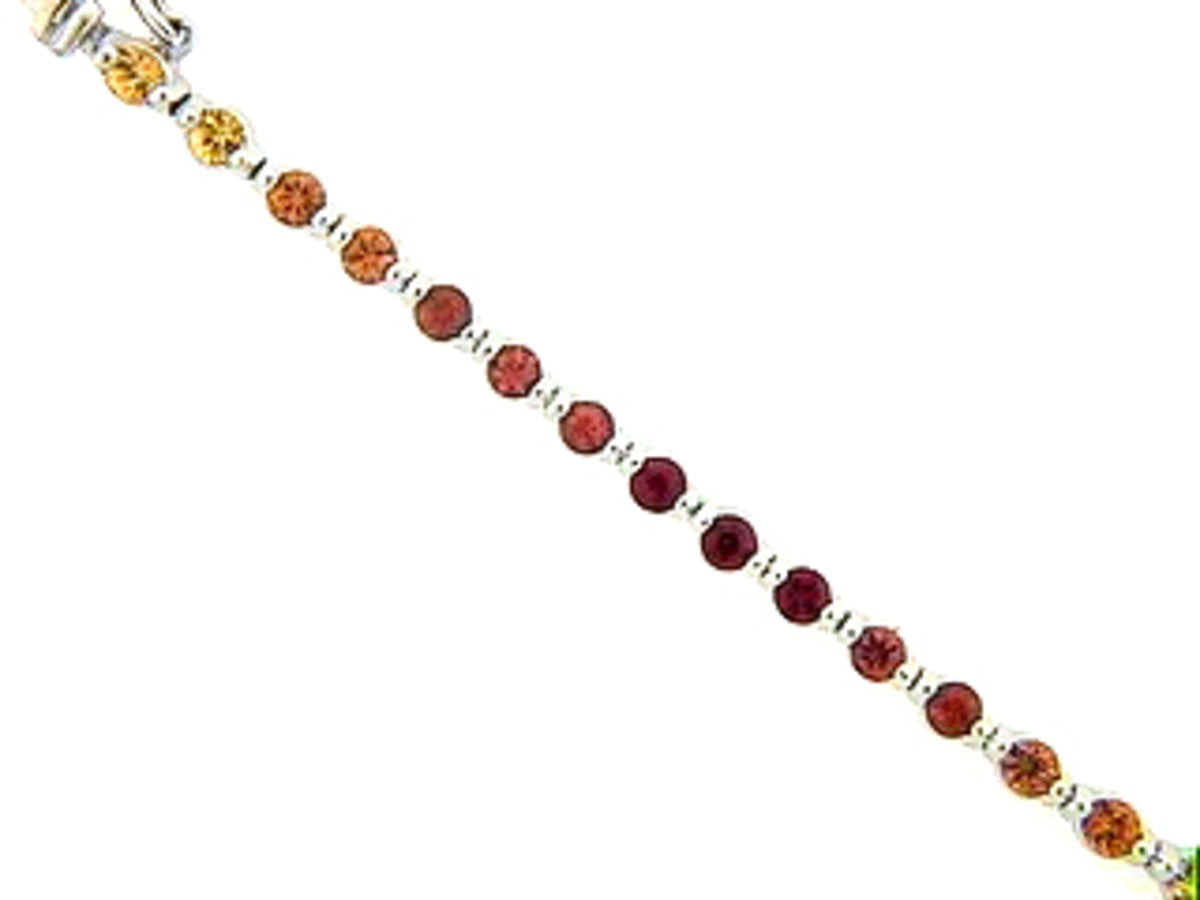 ORANGE SAPPHIRE BRACELET, 18KW (H)