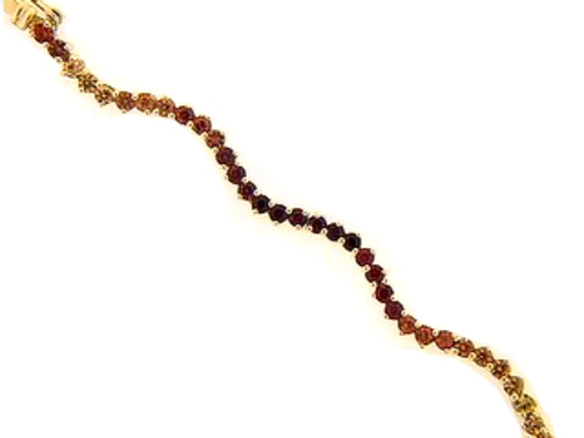 ORANGE SAPPHIRE BRACELET, 18KY (H/U)