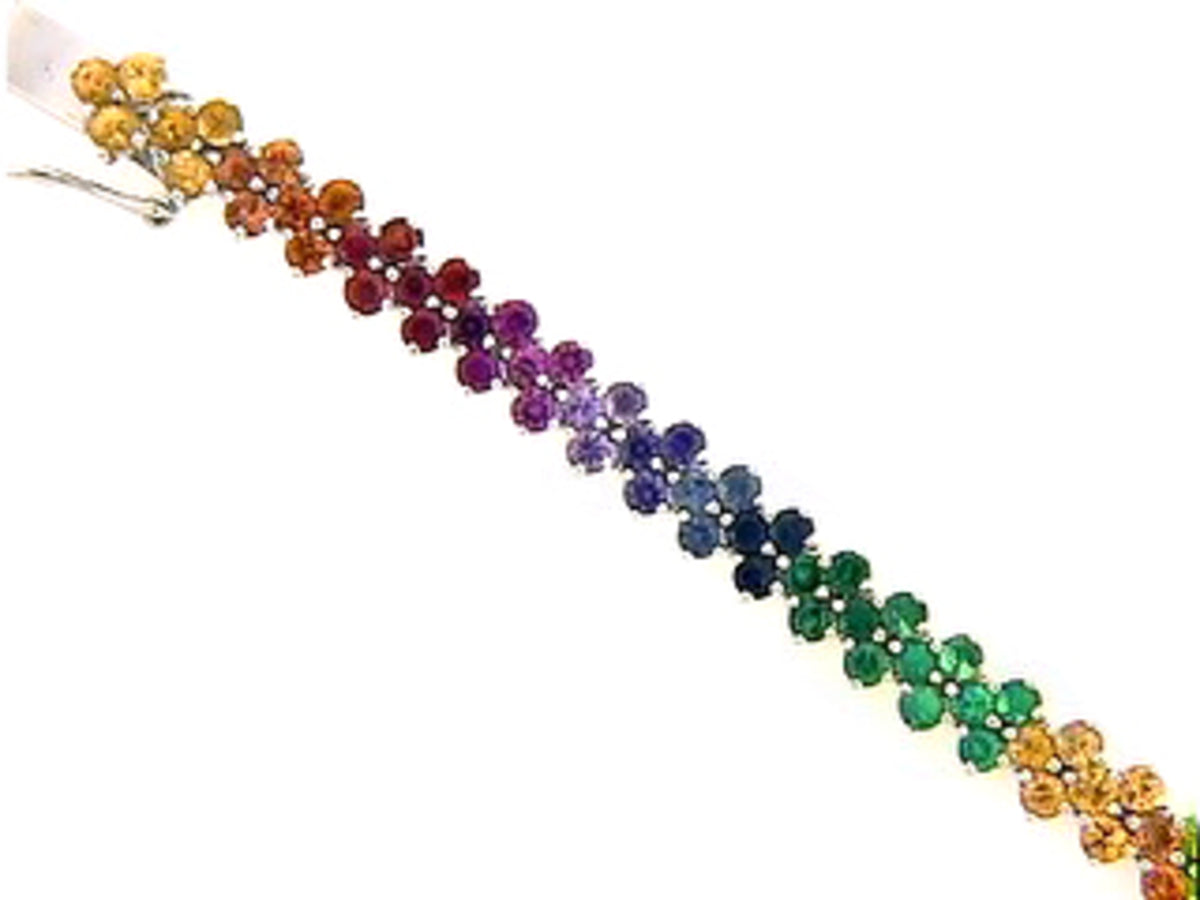 RAINBOW SAPPHIRE & TSAVORITE BRACELET