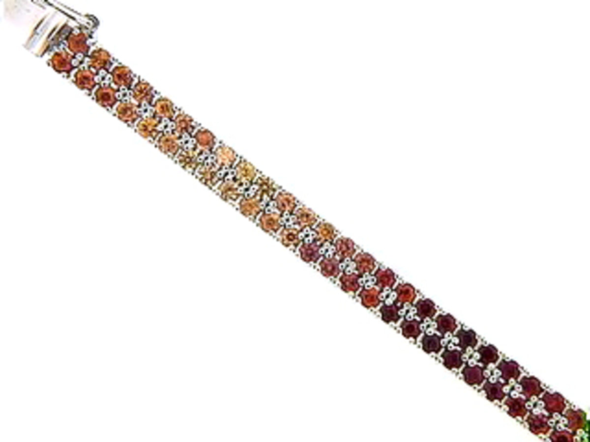 ORANGE SAPPHIRE BRACELET, 18KW (H/U)
