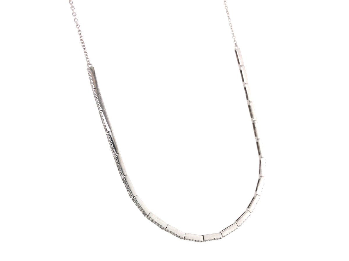 DIAMOND COLLAR CHOKER, DOUBLE BOLO CHAIN