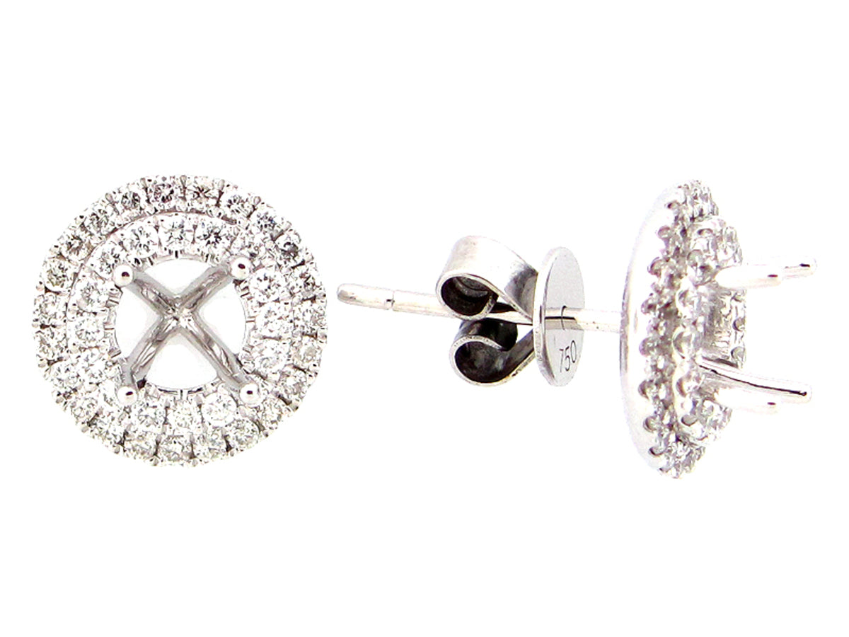 DIAMOND EARRING, 18KW (N)
