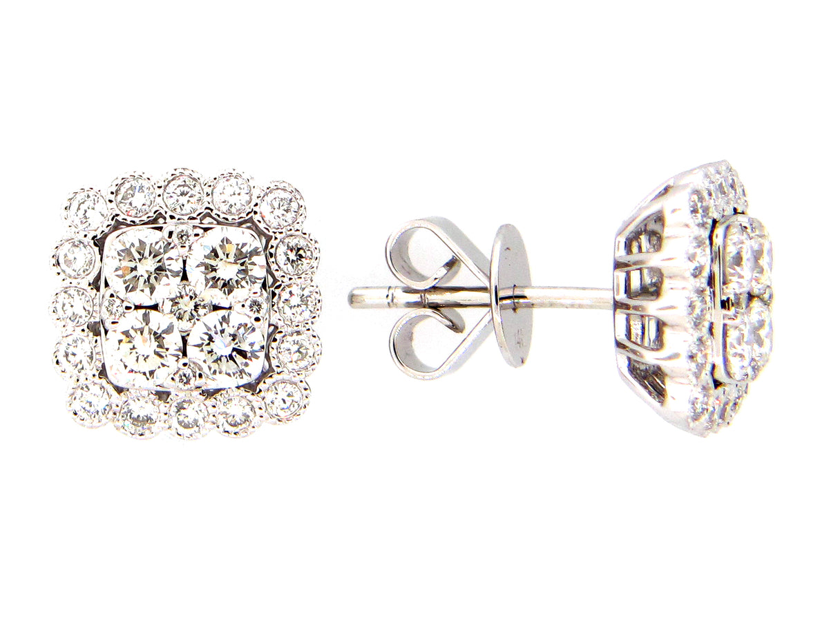 DIAMOND EARRING, 14KW (N)