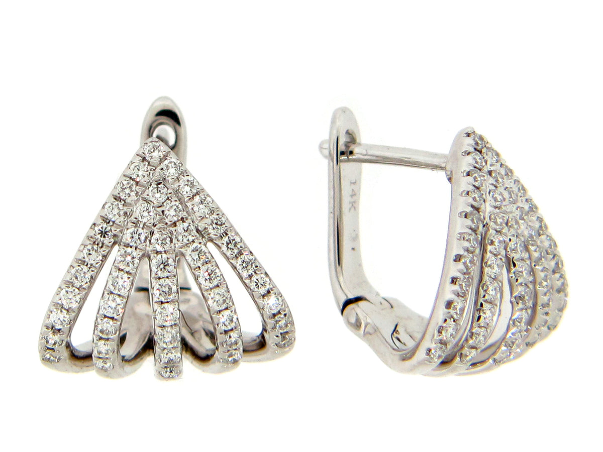 DIAMOND EARRING, 14KW (N)