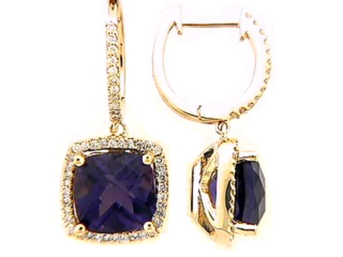 AMETHYST & DIAMOND EARRING