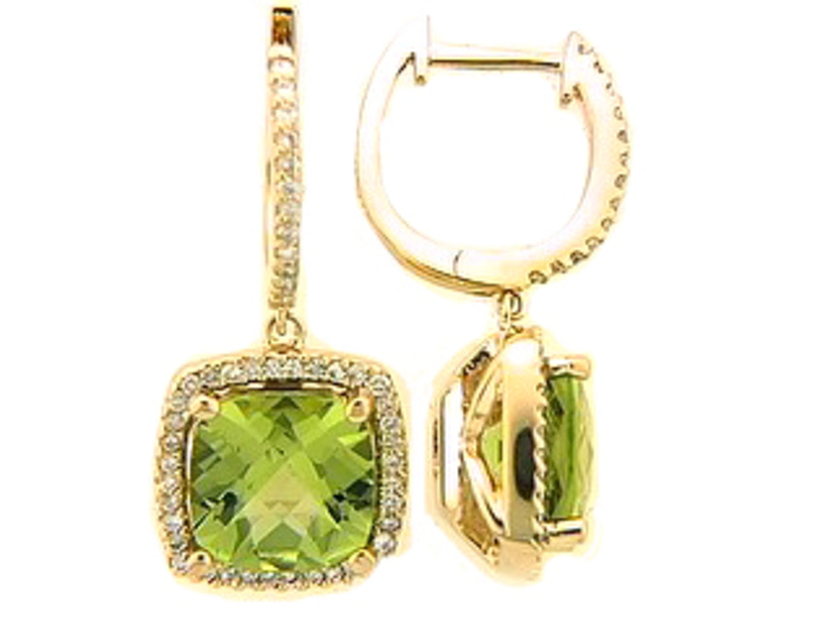 PERIDOT & DIAMOND EARRING