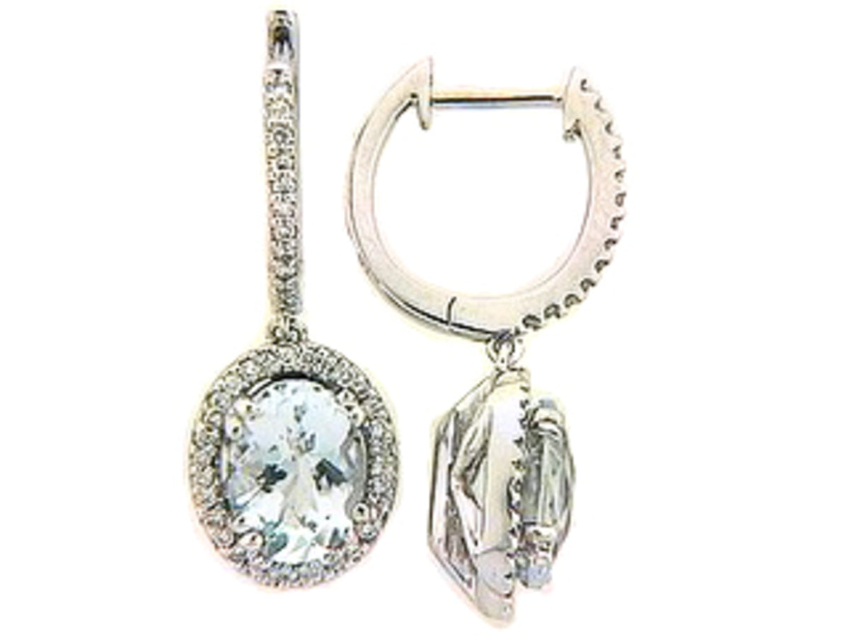 AQUA & DIAMOND EARRING