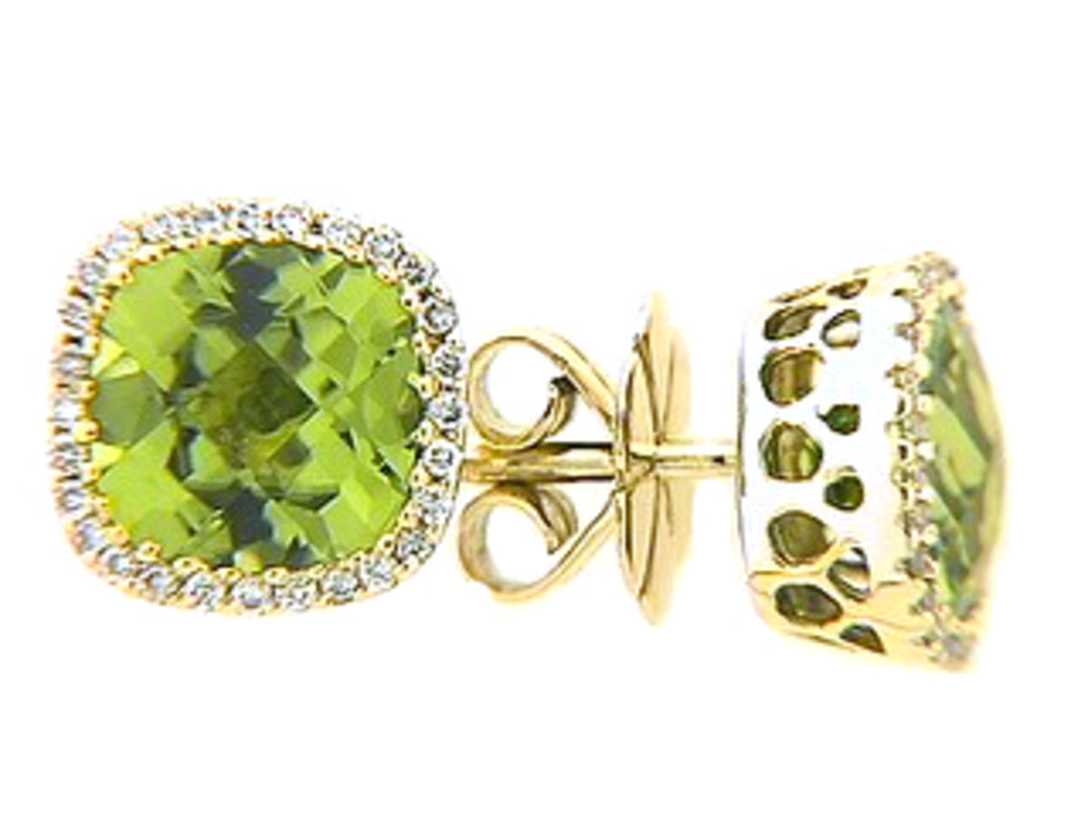 CHB PERIDOT & DIAMOND EARRING