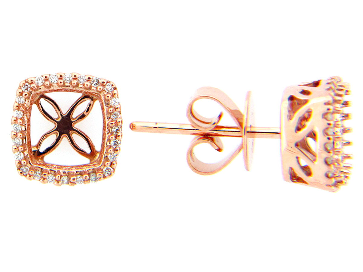 DIAMOND EARRING, 14KR (N)