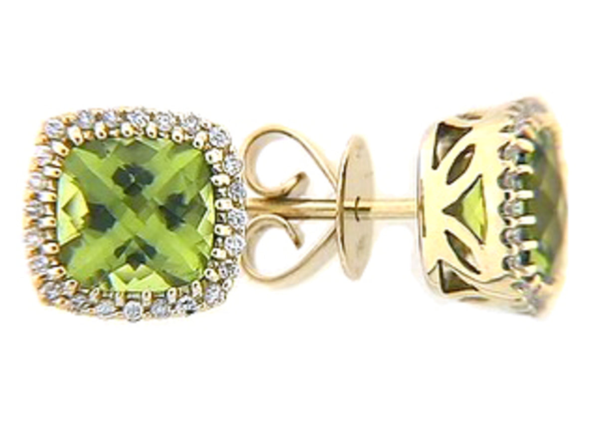 PERIDOT & DIAMOND EARRING