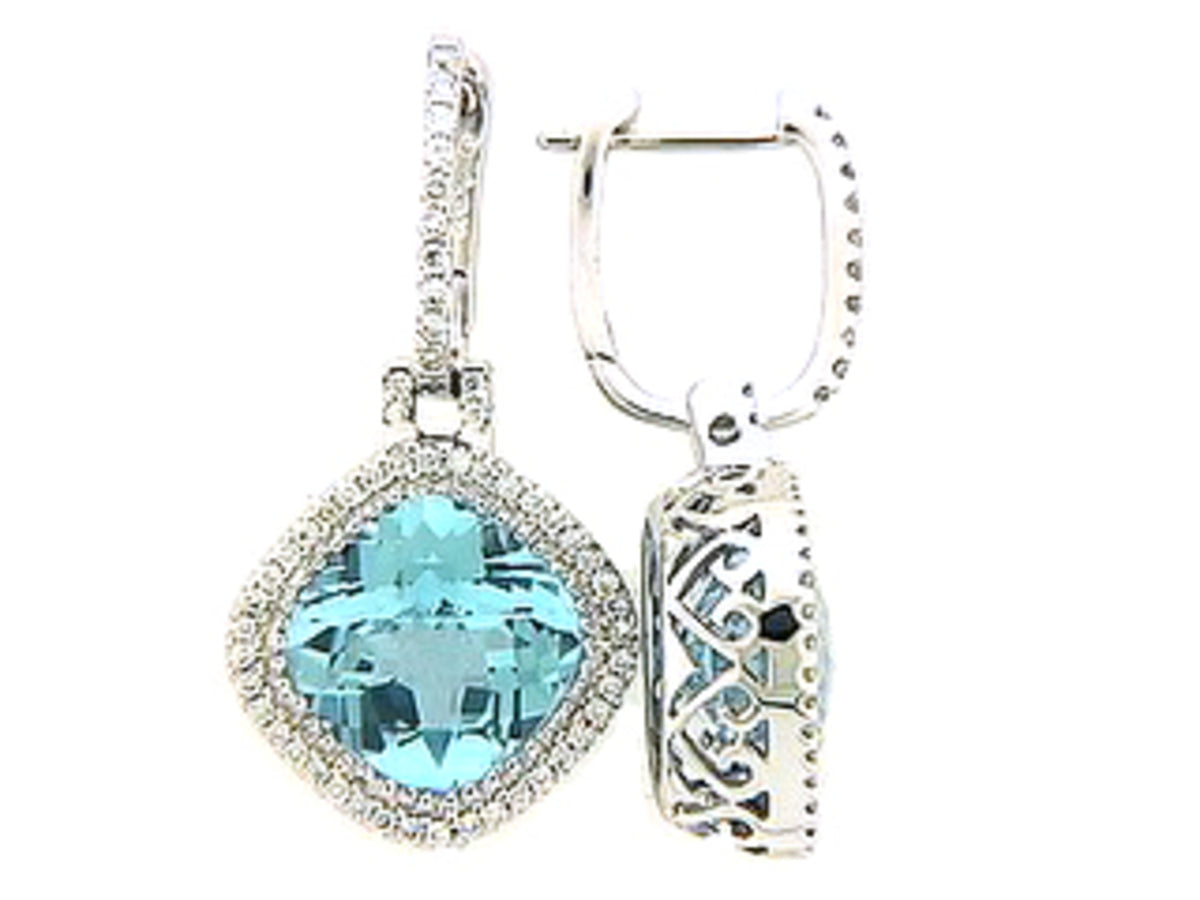 CHB BLUE TOPAZ & DIAMOND EARRING, 18KW (R/N), C=10.10