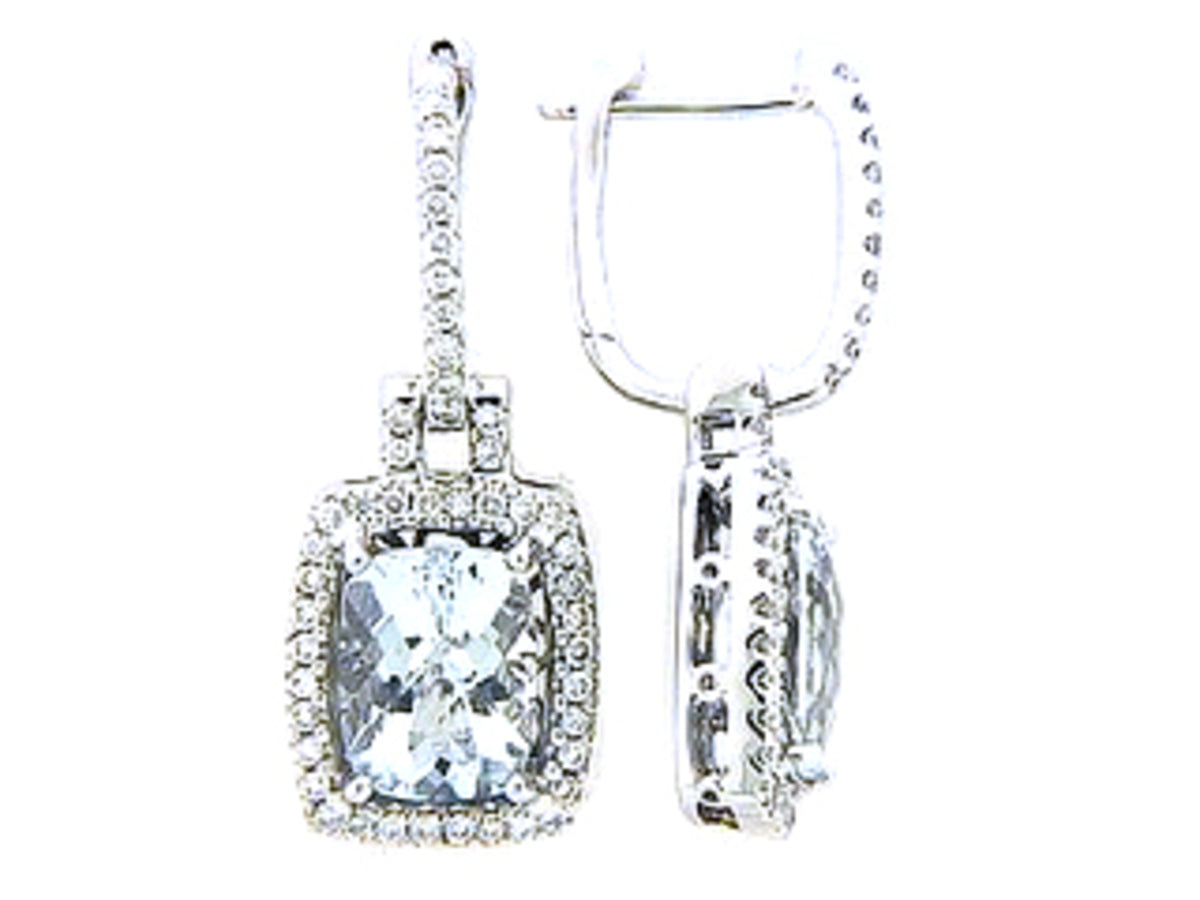 CHB AQUA & DIAMOND EARRING