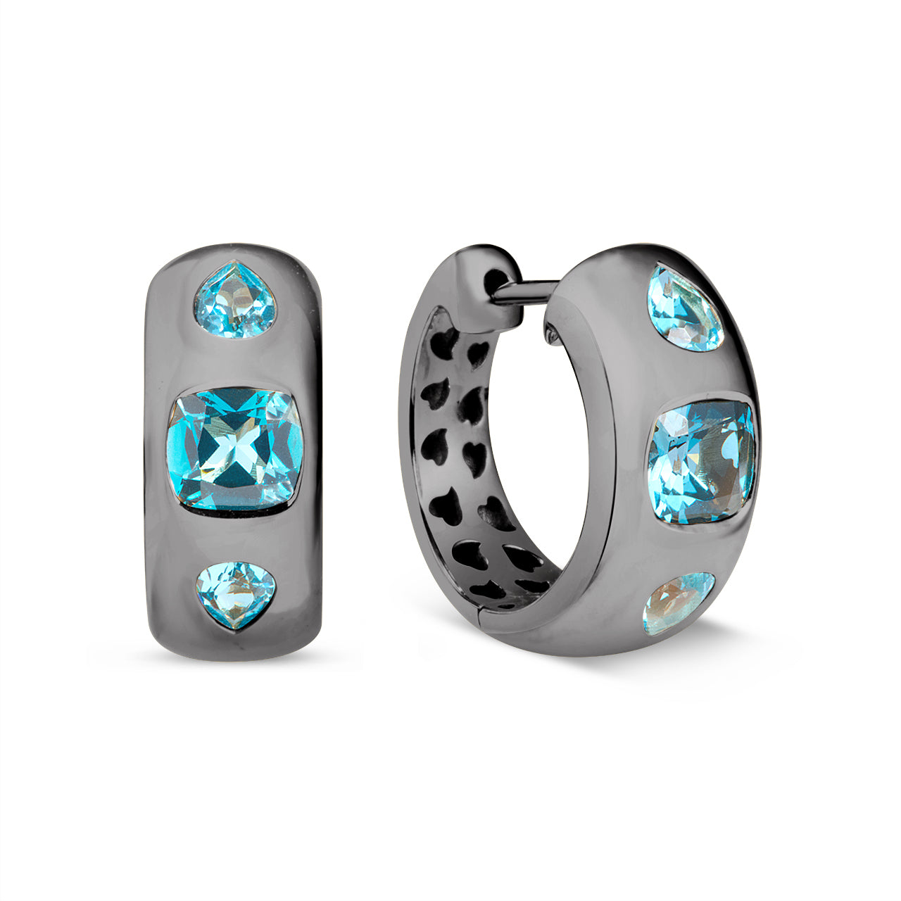 Blue Topaz Gypsy Huggie Earring