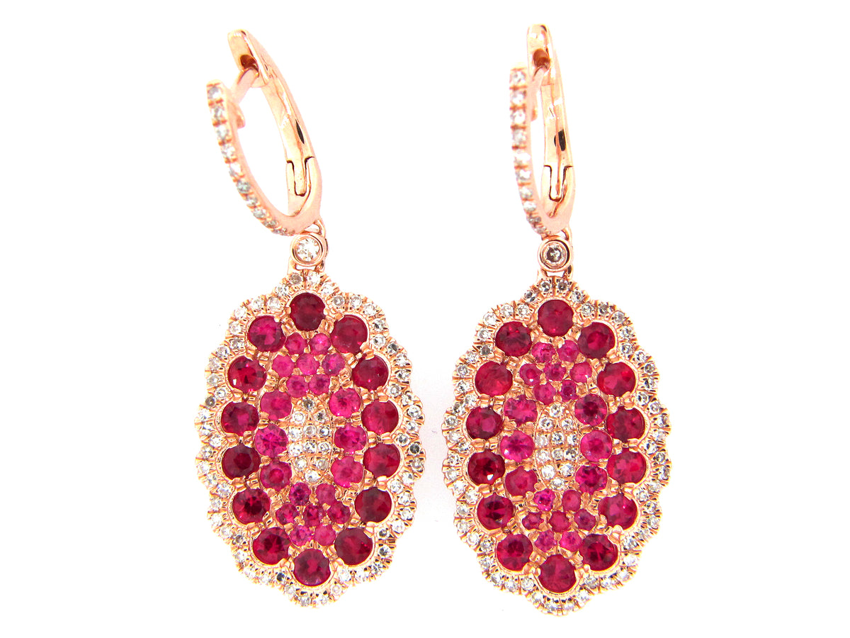 RUBY & DIAMOND EARRING