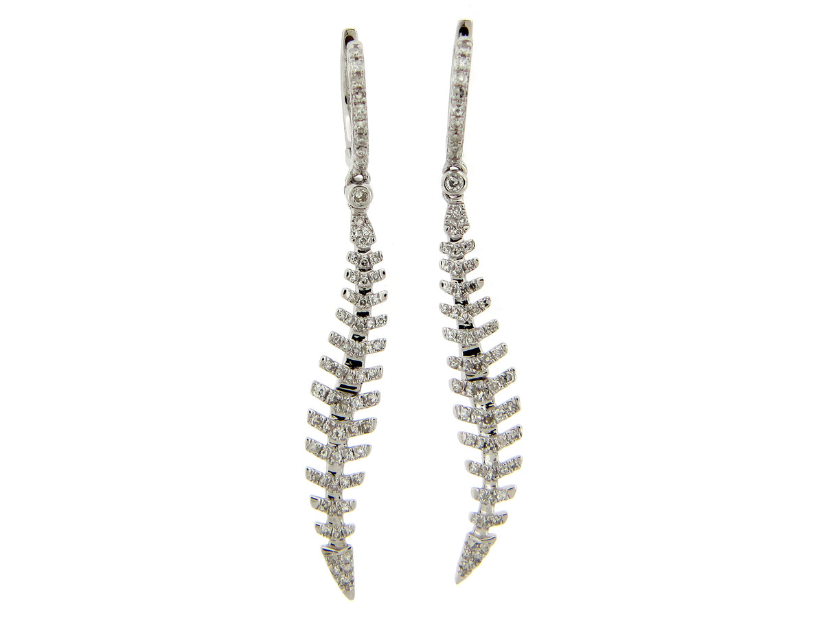 DIAMOND EARRING, 14KW (N)