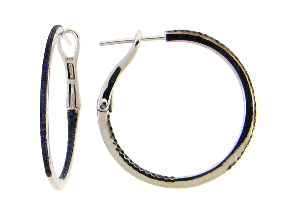 SAPPHIRE 26MM HOOP EARRING