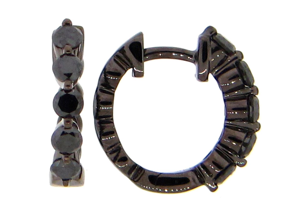 BLACK DIAMOND EARRING, 14 BLACK FINISH, (R)