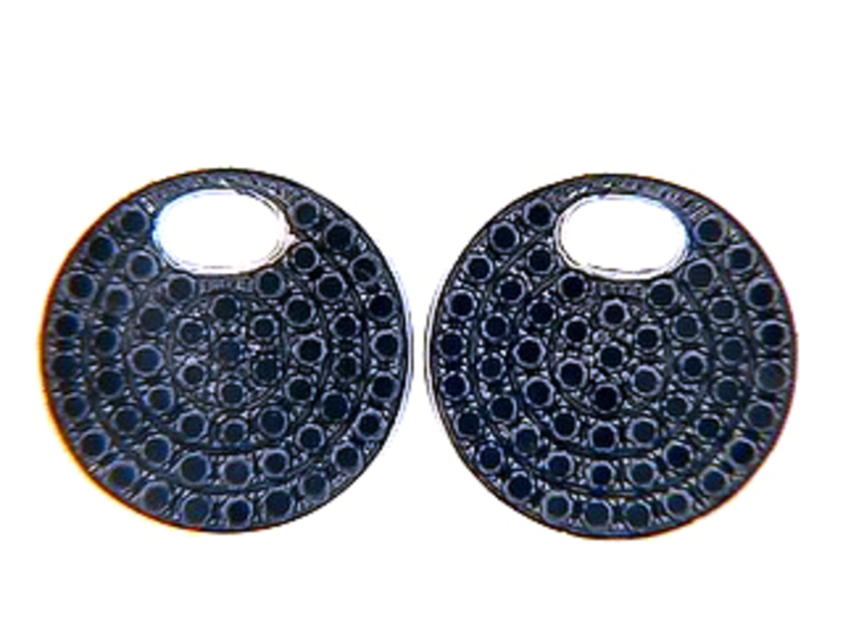 BLACK DIAMOND EARRING, 14KW (R/H), DISC ONLY