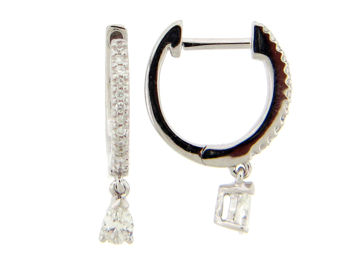 DIAMOND PEAR DANGLE 4X3 EARRING