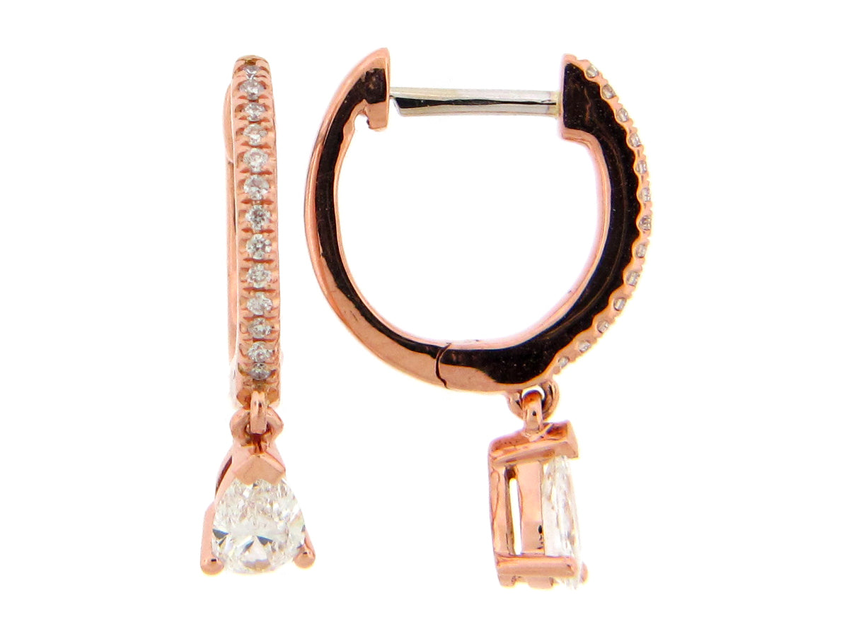 DIAMOND PEAR DANGLE 4.8X3.3 EARRING