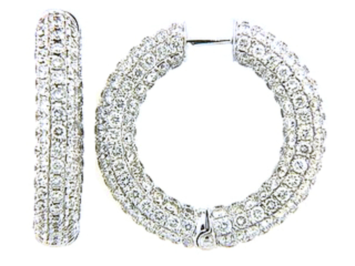 DIAMOND EARRING, 18KW (N), D=10.77