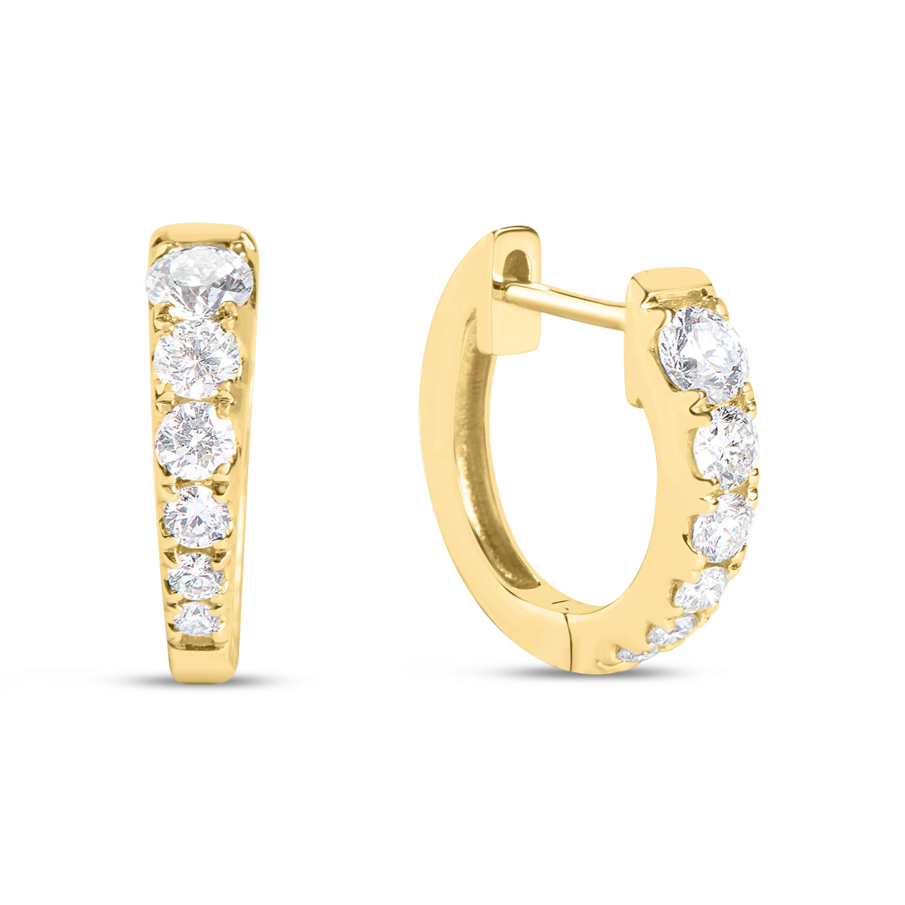 Diamond Tapered Huggie Earring