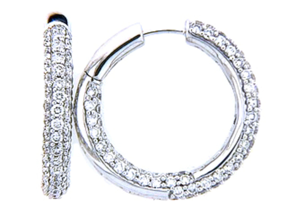 DIAMOND EARRING, 18KW (N), D=3.17