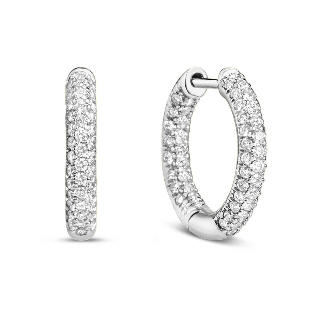 Diamond Pave Bubble Huggie Earring