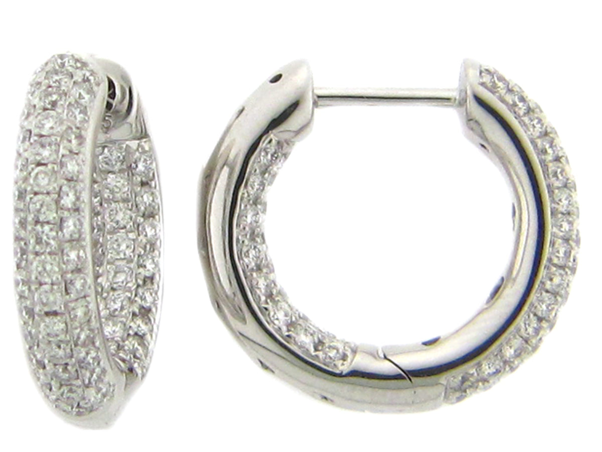 DIAMOND EARRING, 14KW (N), D=1.14