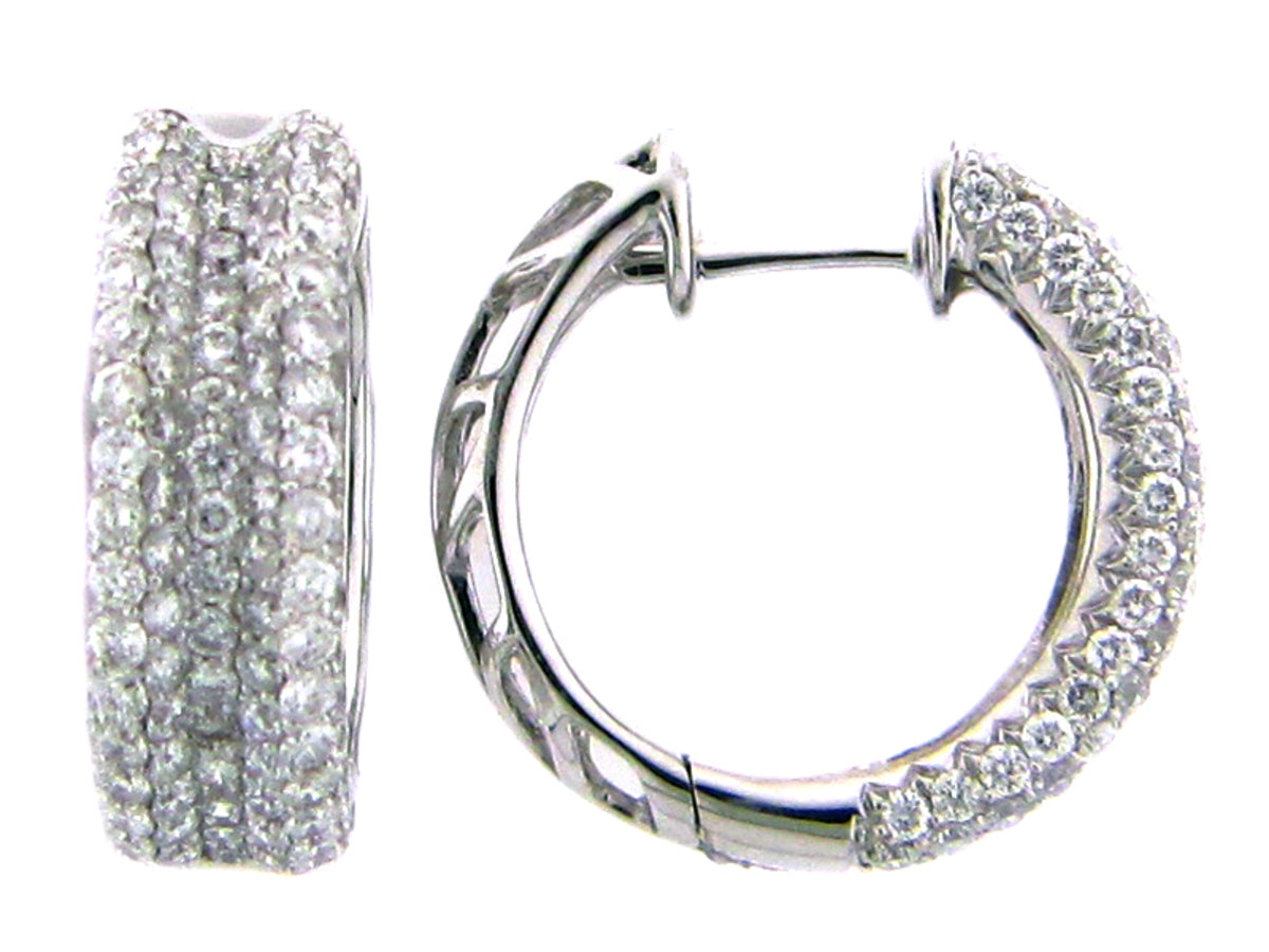 DIAMOND EARRING, 18KW (N), D=2.12