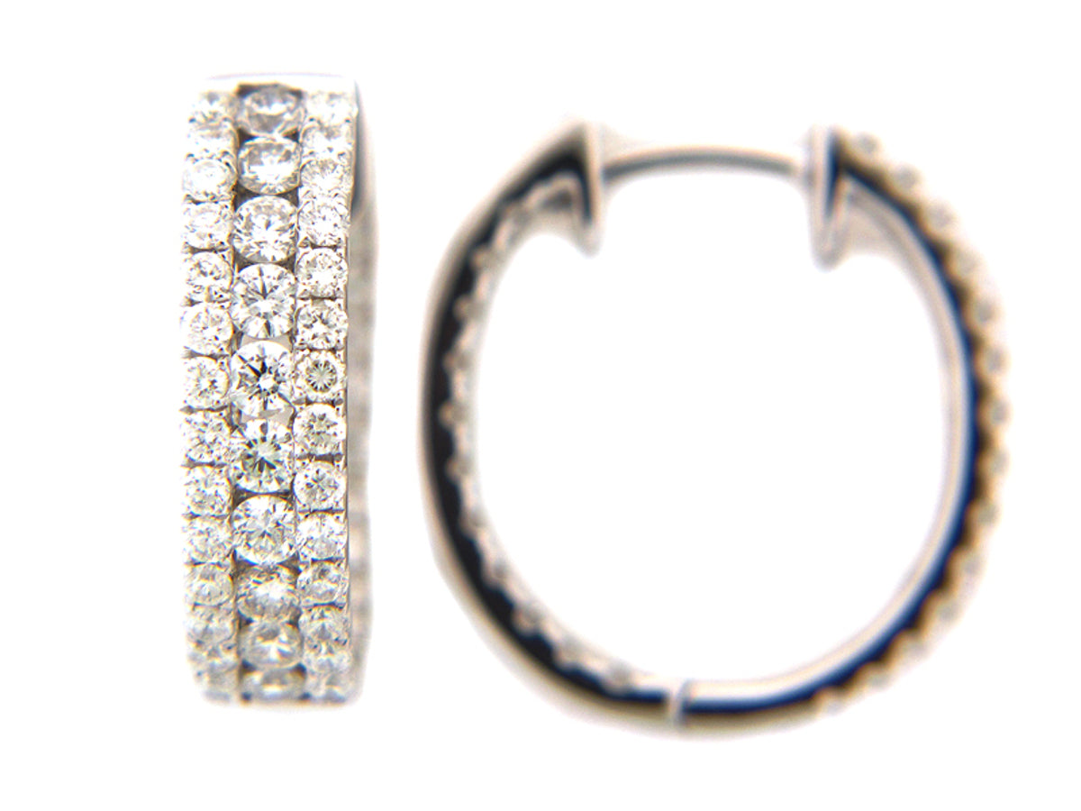 DIAMOND EARRING, 18KW (N), D=3.14