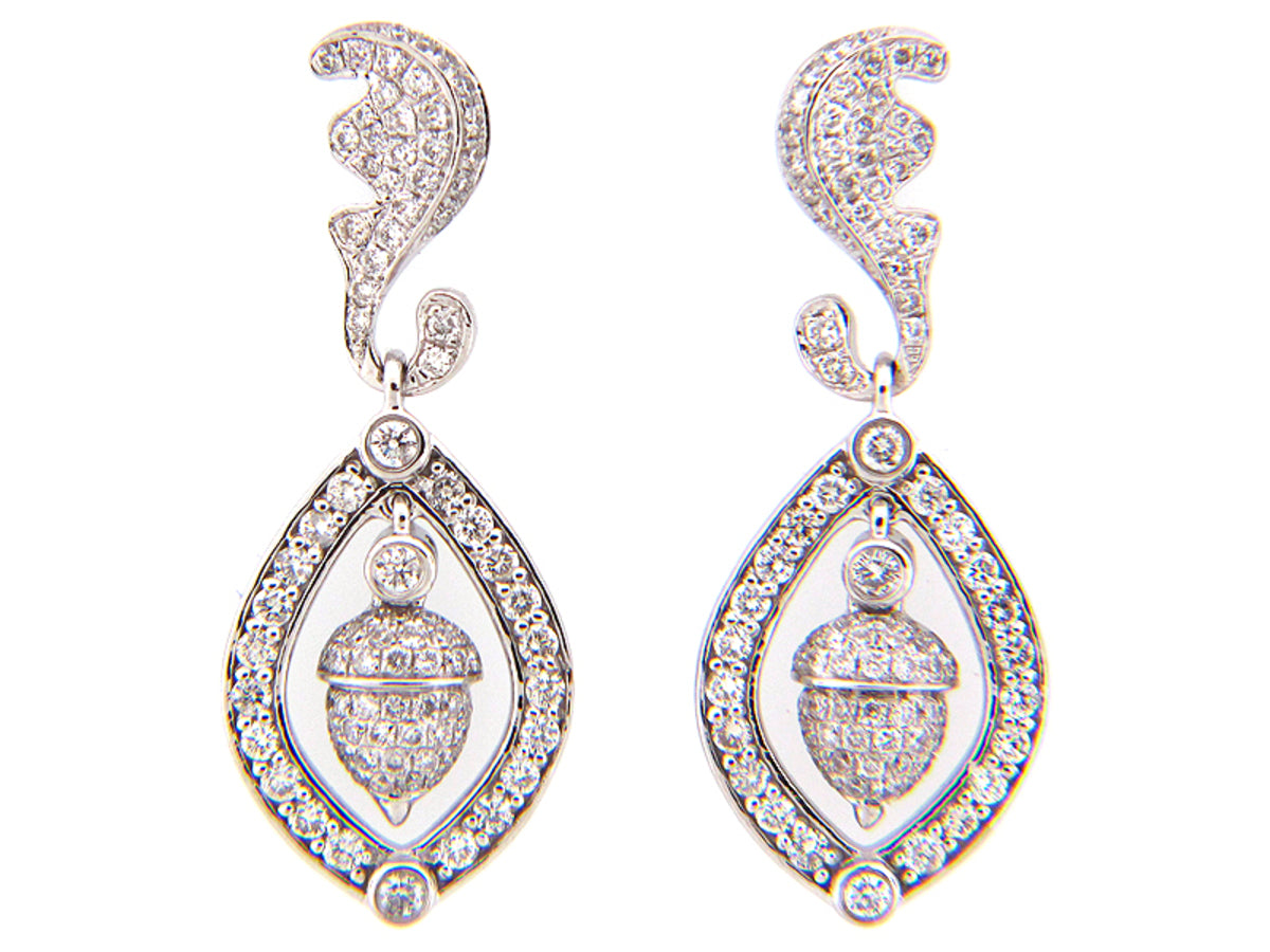 DIAMOND EARRING, 14KW (N) SPECIAL