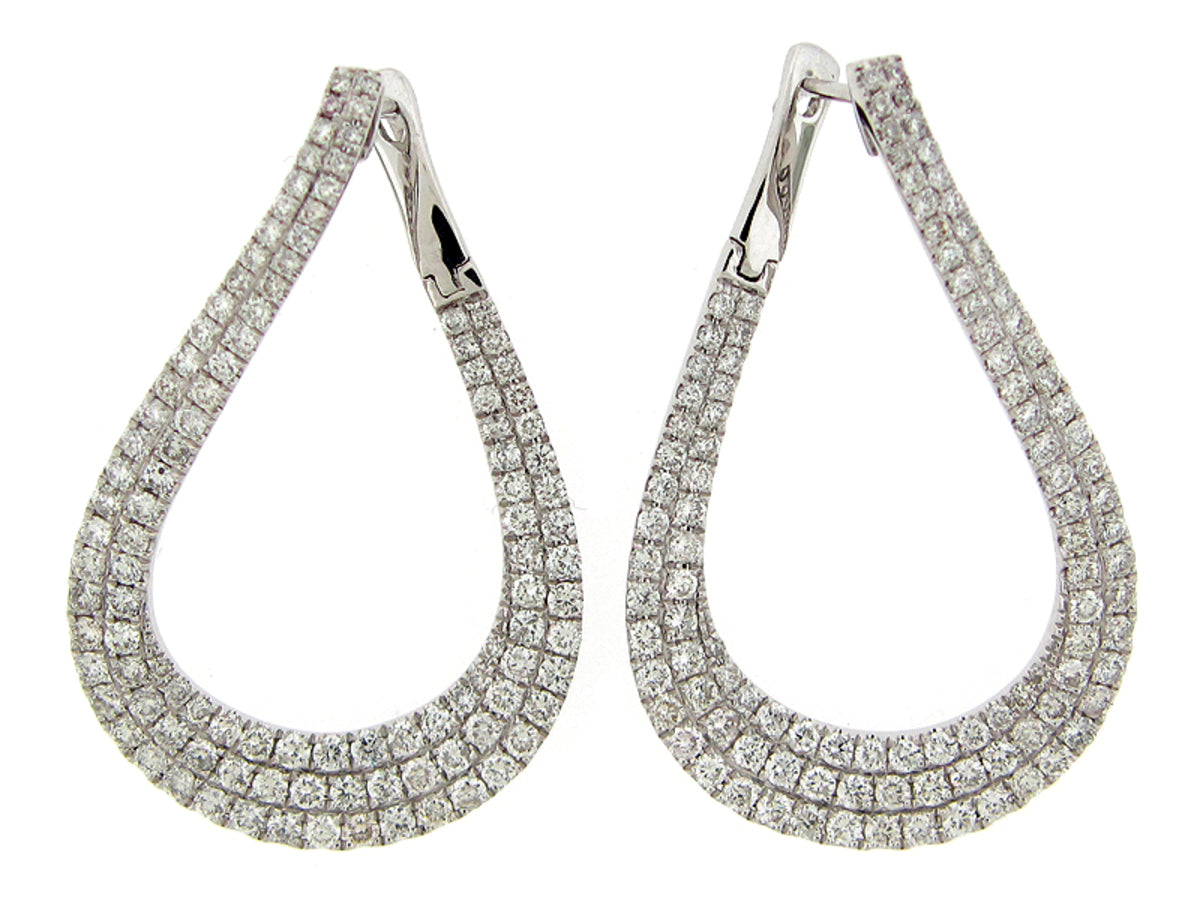 DIAMOND EARRING, 18KW (N)