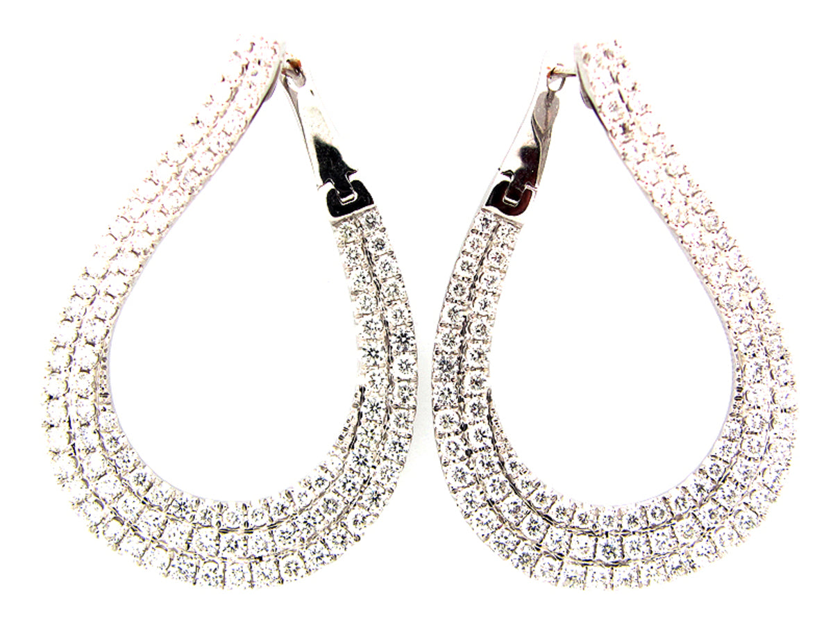 DIAMOND EARRING, 18KW (N)