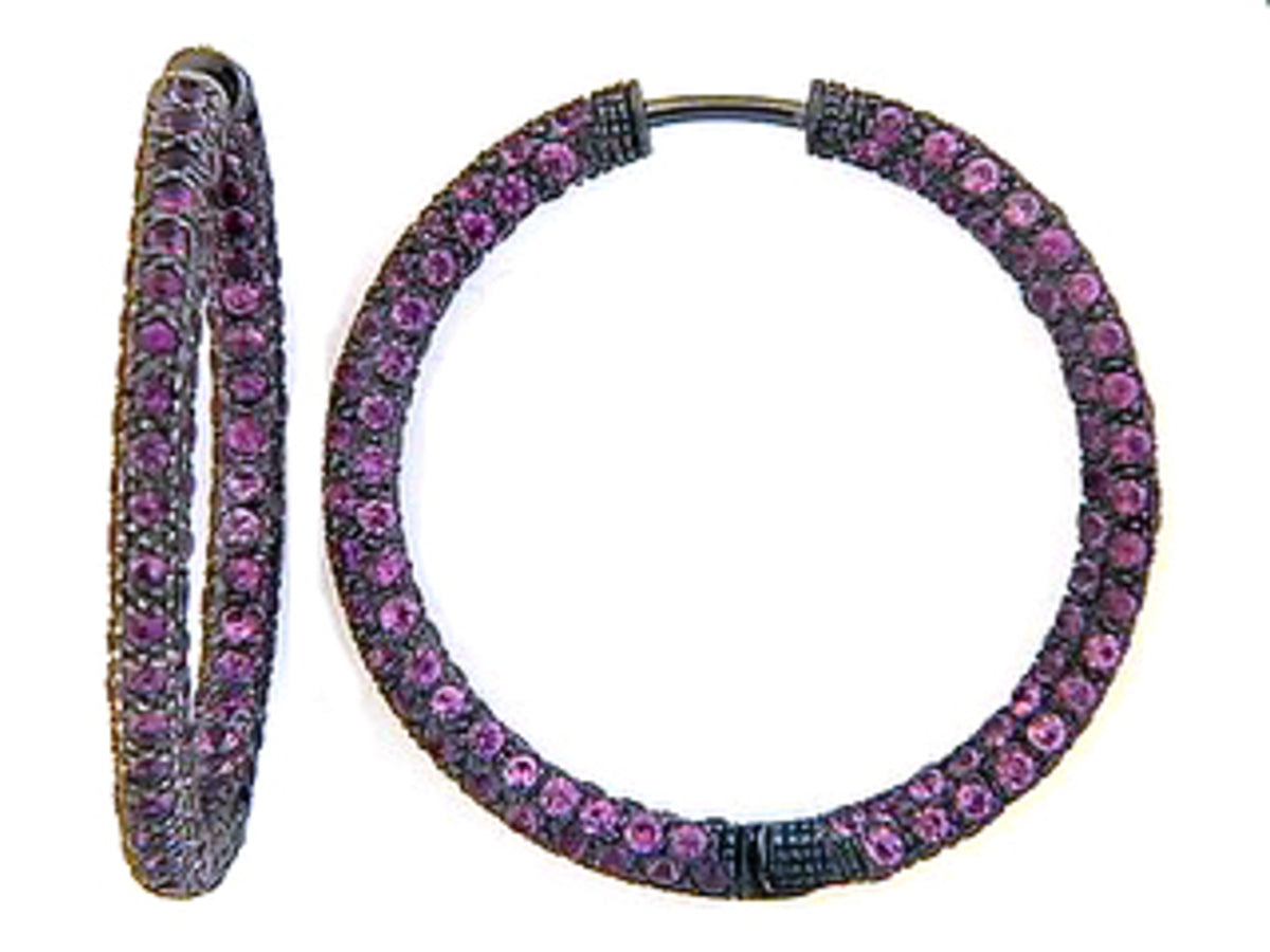 PINK SAPPHIRE EARRING, 18KW (H)