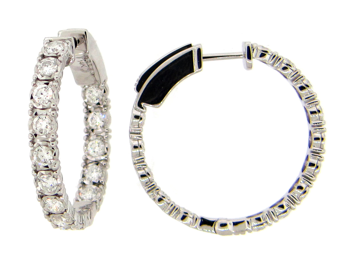 DIAMOND EARRING, 14KW (N)