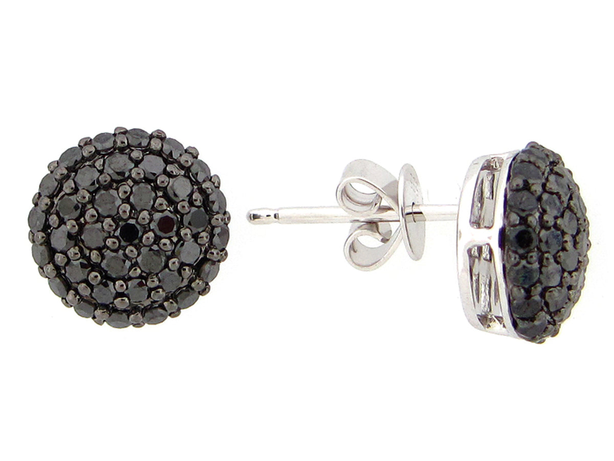 BLACK DIAMOND EARRING, 14KW (R/H)