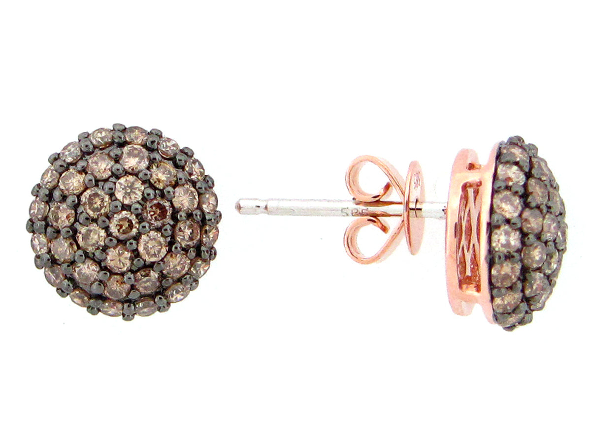 BROWN DIAMOND EARRING