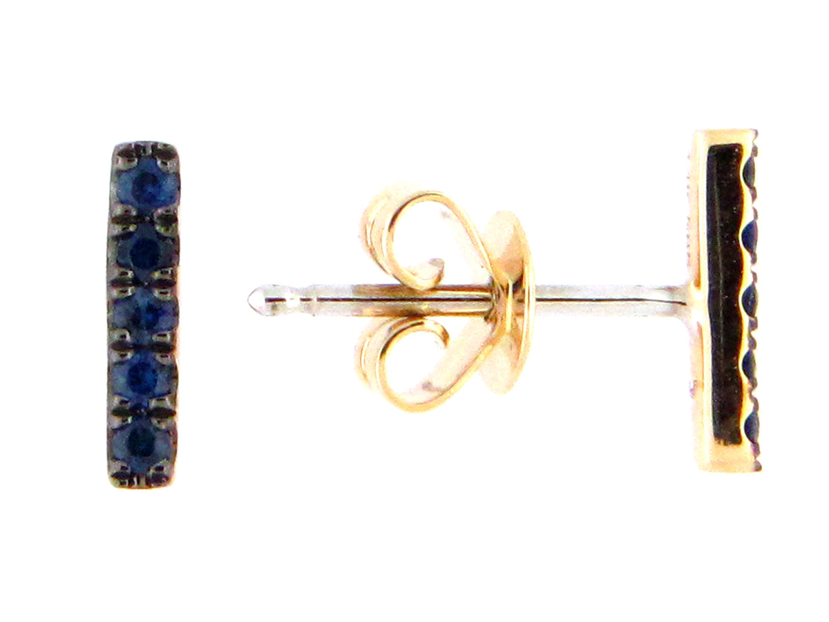 SAPPHIRE BAR STUD EARRING