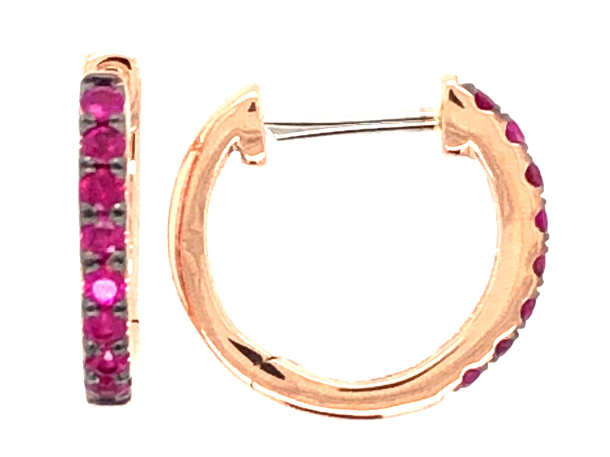 Ruby 13mm Huggy Earring